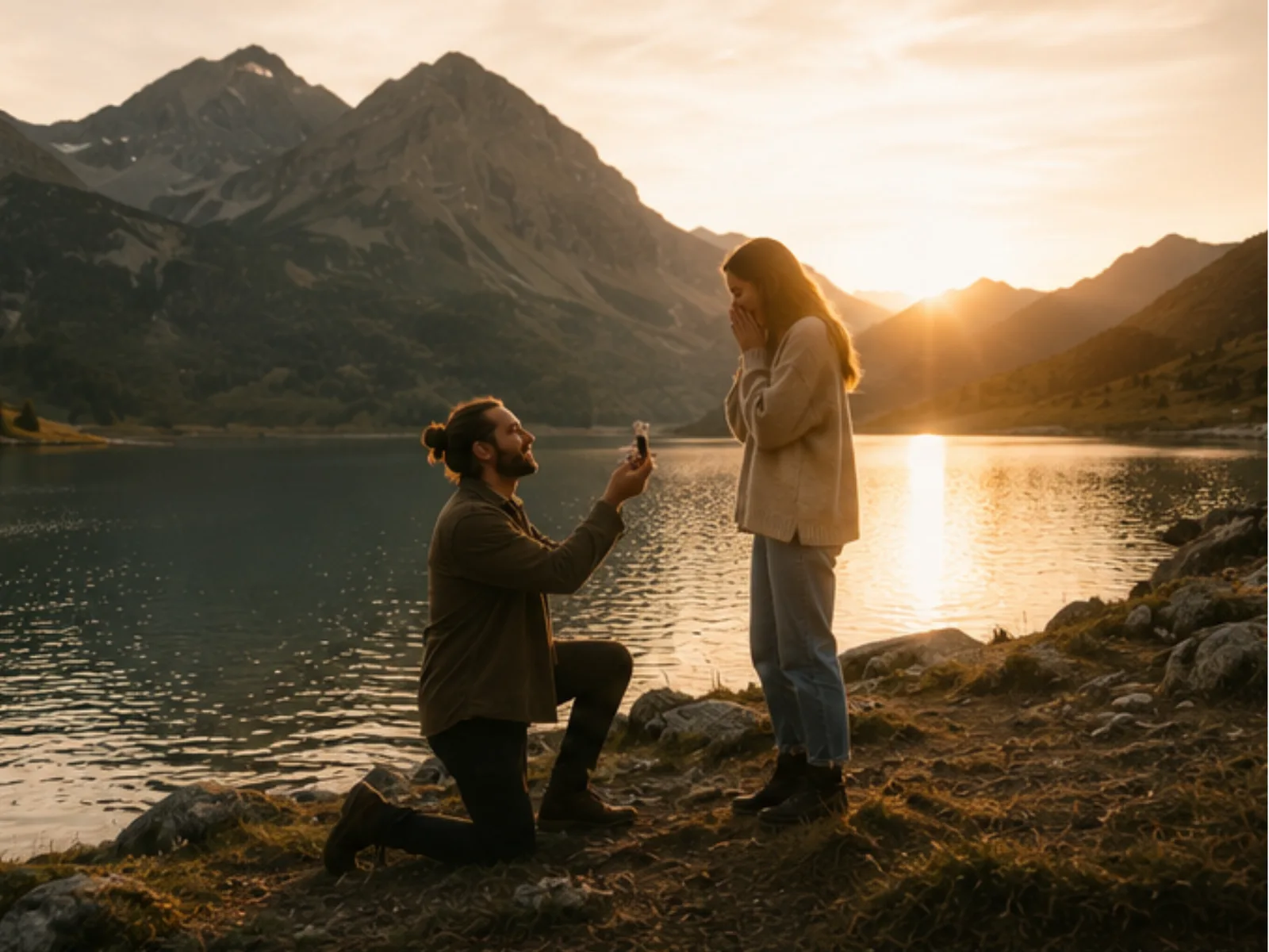 Couple en pleine nature, idée d’endroit pour une demande en mariage en Provence